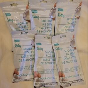 Bundle Of 6 Coconut Shower Fizzers. Bath Bombs, Gifts, Spa Day